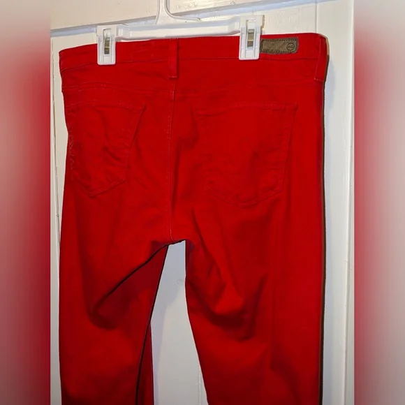 Vibrant Red "The Stevie Ankle" Slim Straight Leg SZ 32 R - Picture 10 of 10